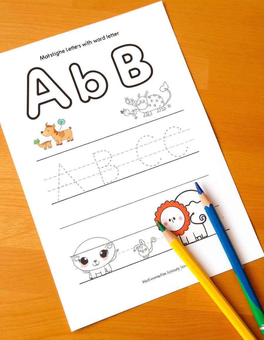 Página de traçado do alfabeto do Kit Aprender Brincando